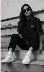 Never Needy black hoodie look